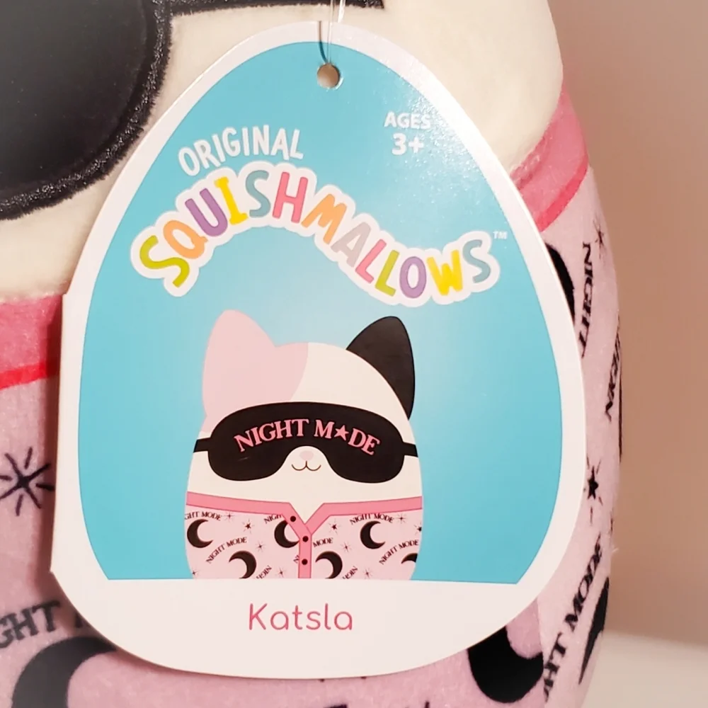 8" Squishmallow Katsla the cat in PJ'S Pajamas stuffed animal soft plush toy - Picture 2 of 3